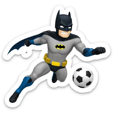 Batman jugando fútbol  sticker