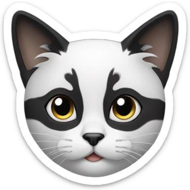 tender black-and-white-cat sticker