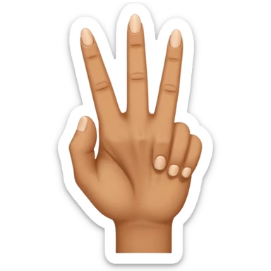 a closed hand with the index and middle finger pointing sticker