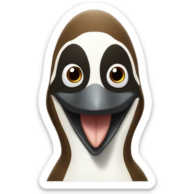 pesto the large brown penguin sticker