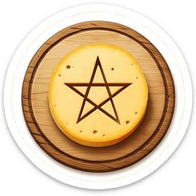 cheese witchcraft occult pentagram sticker