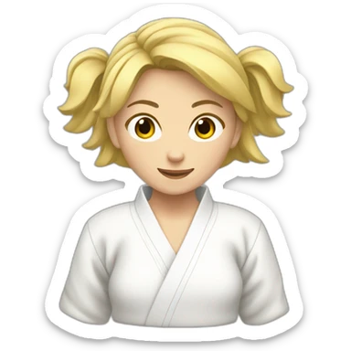 fille blonde judo sticker