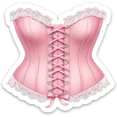 Pink cute corset sticker