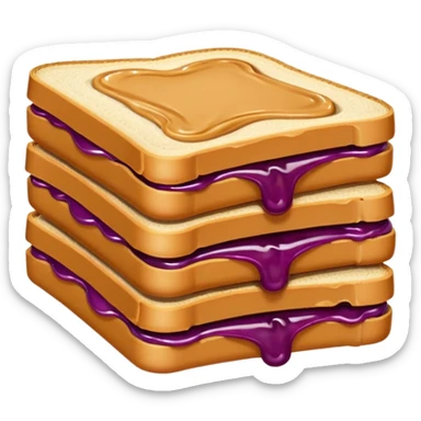 Peanut butter and jelly sandwich  sticker