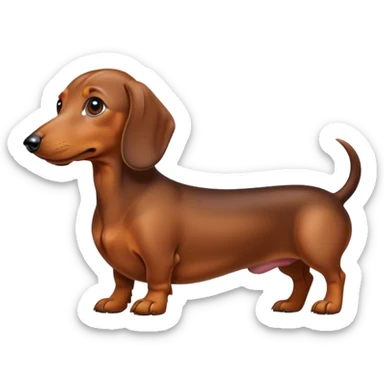 Weenie dog emoji sticker