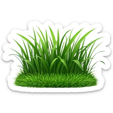 generate realistic detailed grass in 3d style sticker