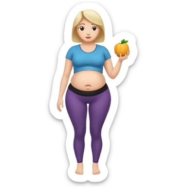 femme belly stuffing legging sticker
