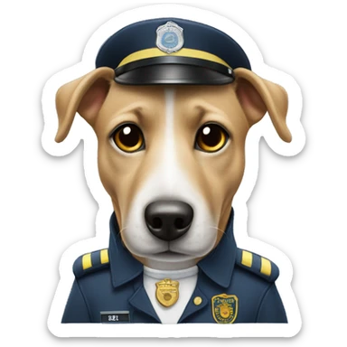 Hund in Polizei Uniform  sticker