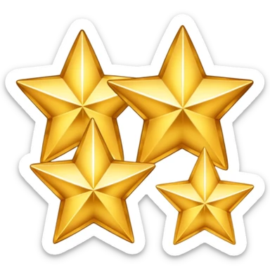 shiny gold stars  sticker