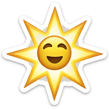 Radiant star sticker