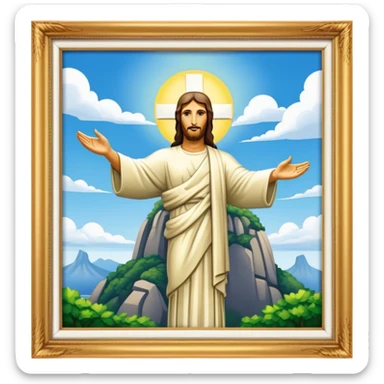 brazilian christ the redeemer sticker