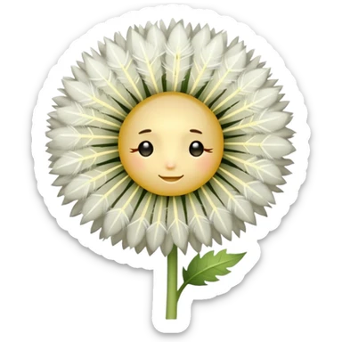 a dandelion with a halo sticker