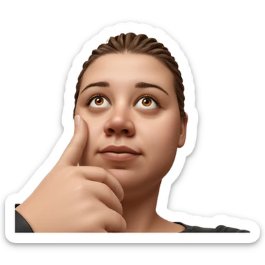 girl with brown hair portrait sticker