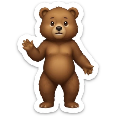 Un oso parado en 2 patas sticker