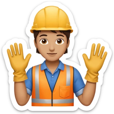 Stair Spotter + gloves, Apartment Movers. sticker