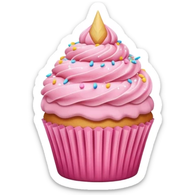 Cute CCupcake with pink icing sticker