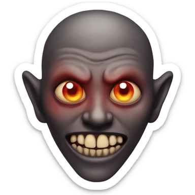 my sleep paralysis demon with several teeth and red eyes that stare into your soul sticker