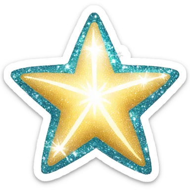sparkle star sticker