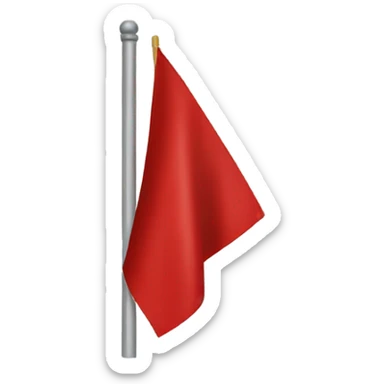 square red flag sticker