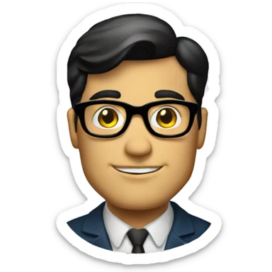 Clark kent con background negro sticker