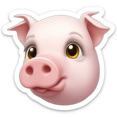 Pig body head cockatiel sticker