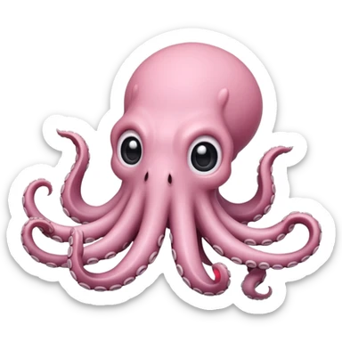 cute light pink octopus cthulu sticker