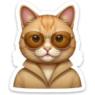 Cat with sunglasses sticker