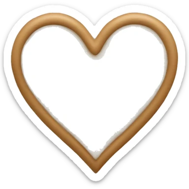 Beige heart sticker