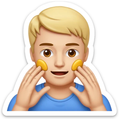 generate an emoticon Massage the masseter muscles sticker