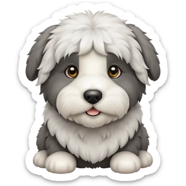 Baby Old English Sheepdog  sticker
