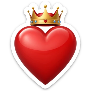 King of Hearts with out the card only the symbols sticker