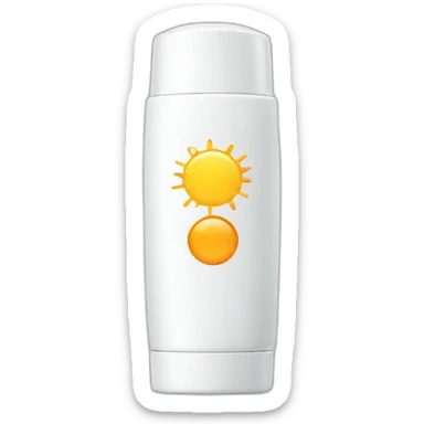 Sunscreen bottle sticker