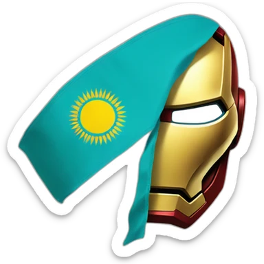 Ironman_with_mask kazakh_flag sticker