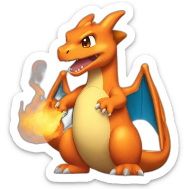 charizard inhaling  sticker