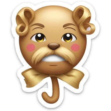 A bow with a cute smiley  sticker