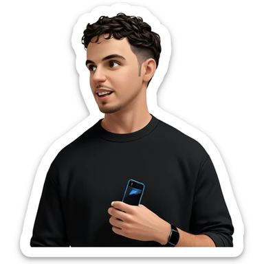 stylish male portrait indoors sticker