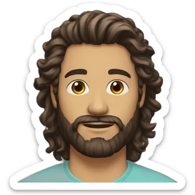 dev-beard-brunette-wavyhair-atPc sticker
