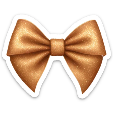  Tan bow with glitter  sticker