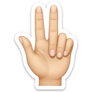 Solid White color Shh finger and hand emoji sticker