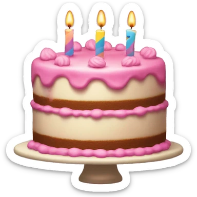 birthday cake with ‘80’ on top sticker