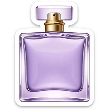 Perfume Bottle in square shape – Soft Lilac, the width and height of perfume bottle must be equal in size sticker