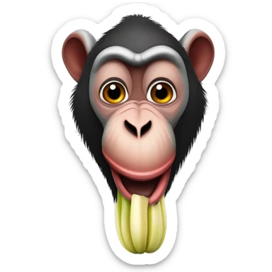 mandrill eating a parsnip sticker