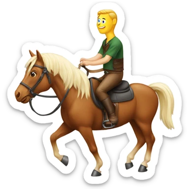 horse riding beer sticker