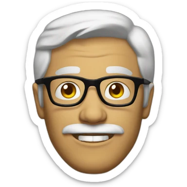 nerdiest man to ever live, exact stereotype sticker