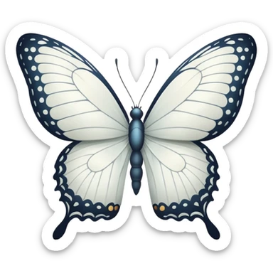 white butterfly sticker