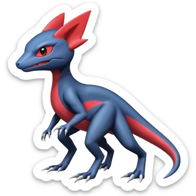 Heliolisk-Sneasel-Salandit-Cyclizar-Genesect-Pokémon, full body sticker