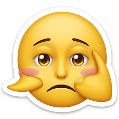  A yellow emoji with a side eye and straight lips in disgust  sticker