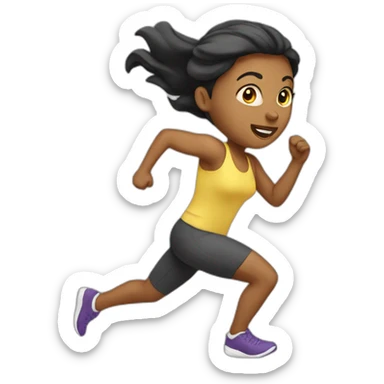 light woman running sticker