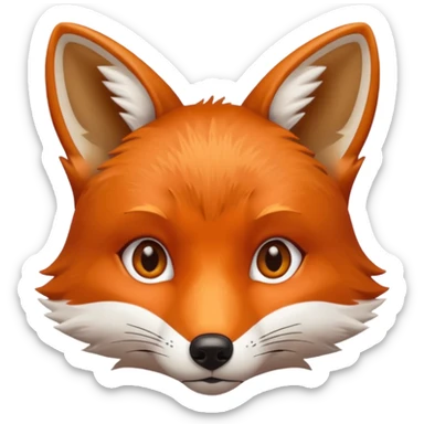 fox face sticker
