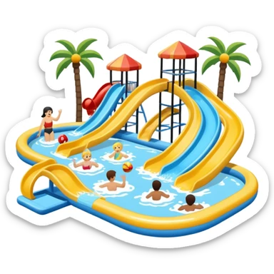 Water park sticker